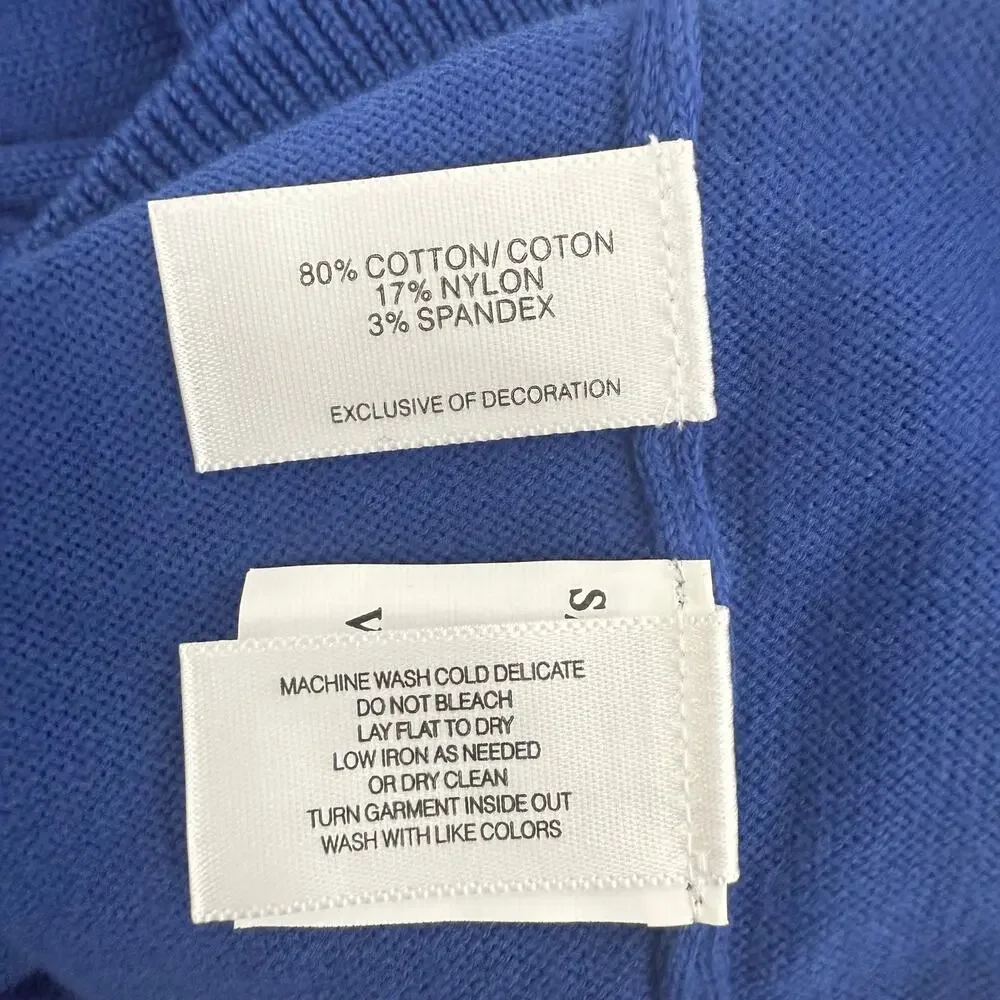 NWT Cutter & Buck Mens Buffalo Bills Quarter-Zip Long Sleeve Blue Sweater Medium